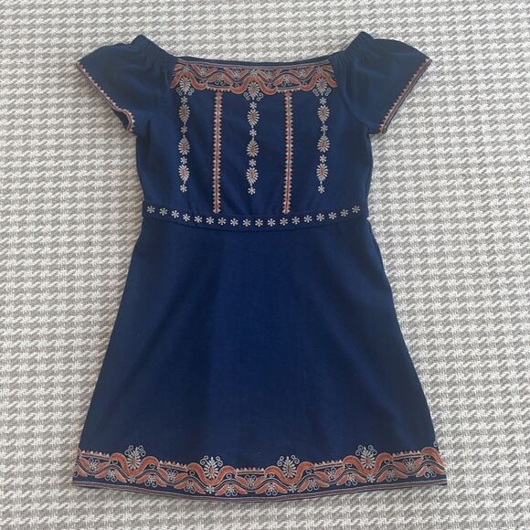 Tory Burch Nell Blue Embroidered Dress Large - Picture 5 of 12